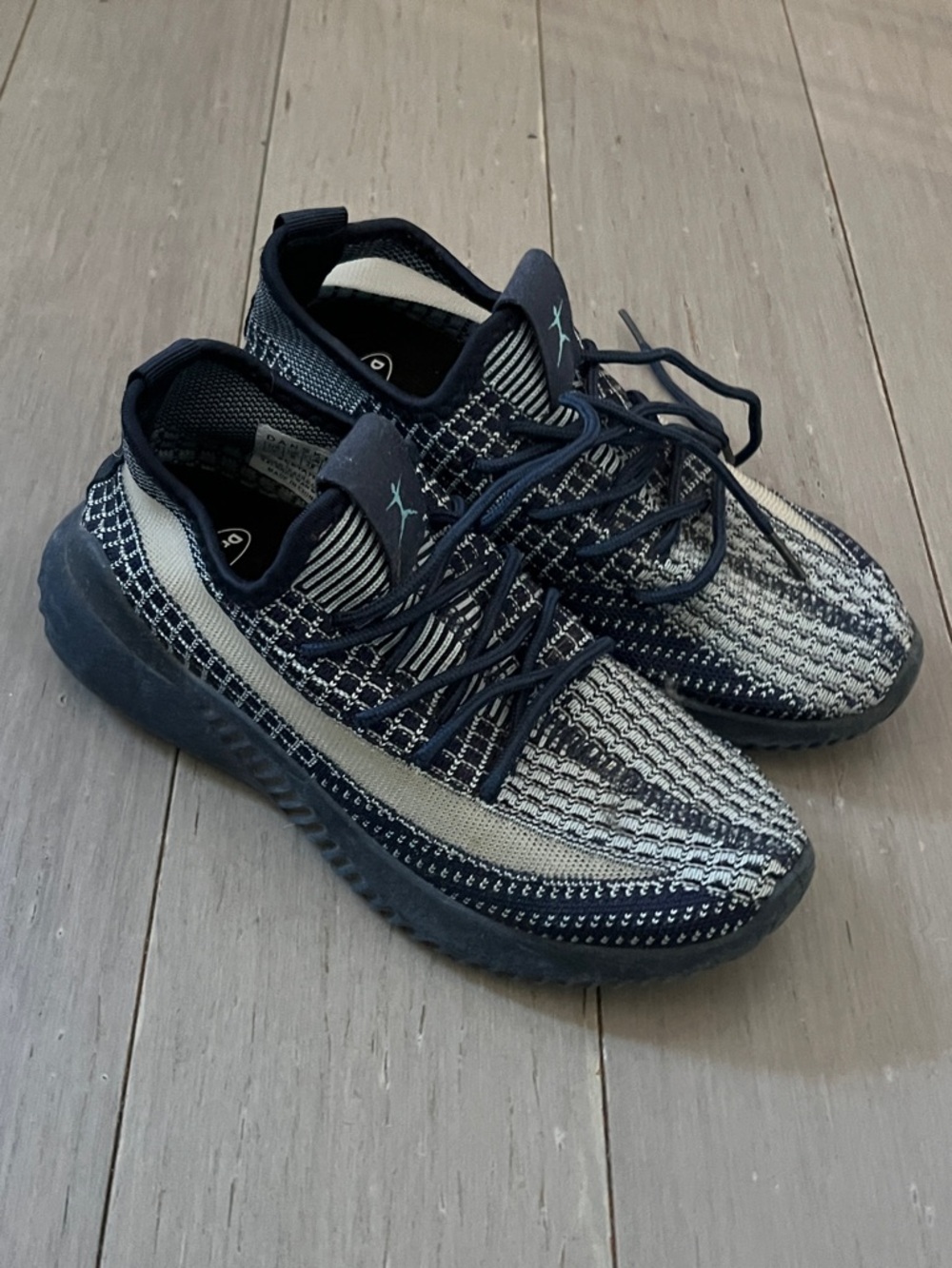 Danskin Navy and Light Gray Knit Slip-On Shoe